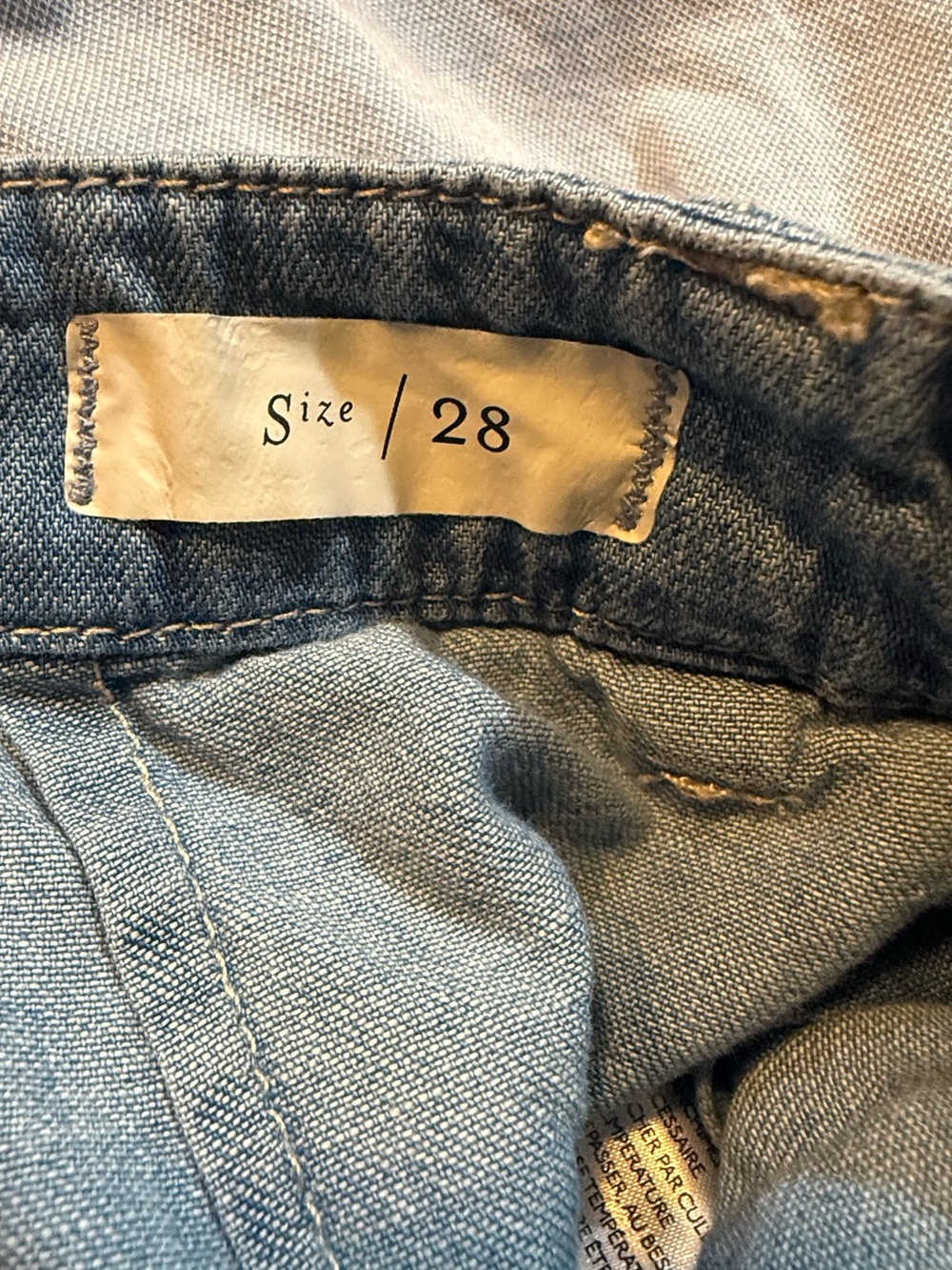 Pilcro for Anthropologie Wide-Leg Denim Jumpsuit in Indigo, sz 28 - Picture 11 of 15